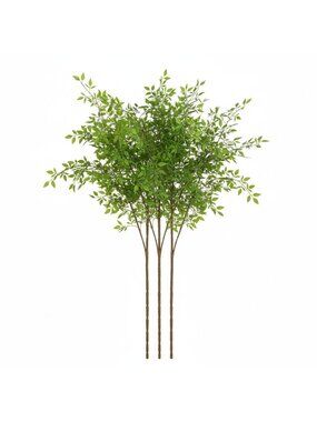 Artificial Italian Ruscus Stems Tall Faux Greenery Bundle of 3 Decor